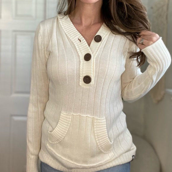 Roxy Tops - Roxy cable knit hoodie